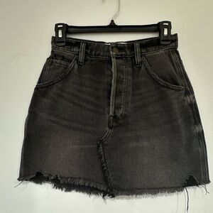 We The Free / Free People Black Denim Mini Skirt | Size 25 | Preowned